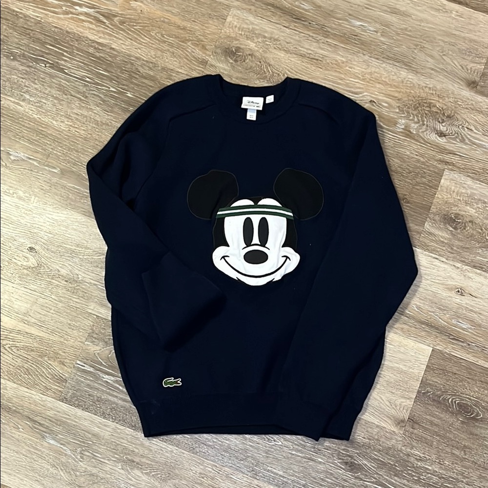 Lacoste Men's Dark Blue Sweater with Disney Mickey Design